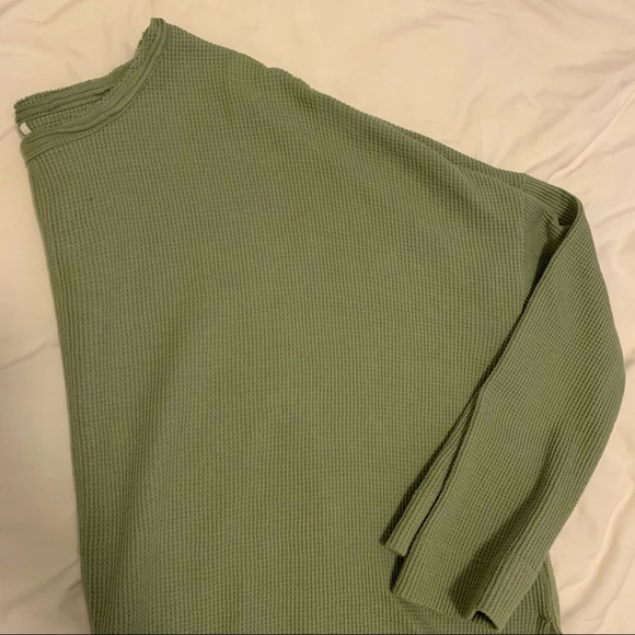 anthropologie waffle top mint - Picture 3 of 4